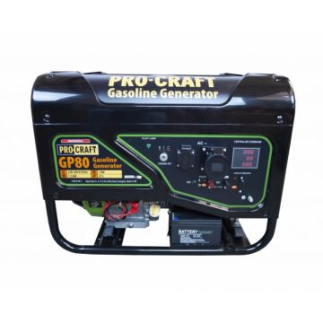 Generator AVR ProCraft GP80, 7500W, Capacitate rezervor 25L