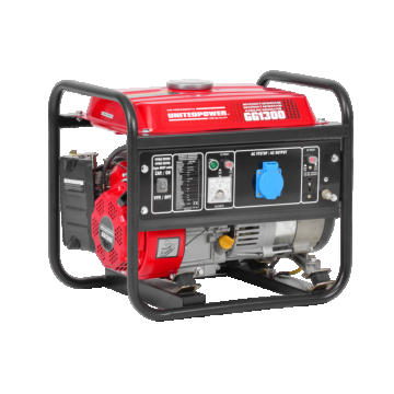 Generator de Curent 2.4 CP, 1100 W, 2.4 CP, (Benzina), AVR, 1 priza 12V+1 Priza 220 V - Hecht GG1300