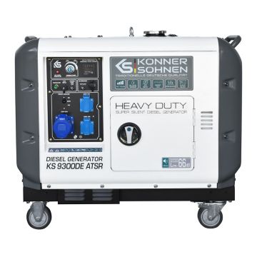 Generator de curent 7.0 kW diesel - Heavy Duty - insonorizat - Konner & Sohnen - KS-9300DE-ATSR-Super-Silent