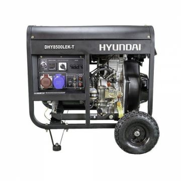 Generator de curent trifazat cu motor diesel Hyundai DHY8500LEK-T, 12CP, 452CMC, 14L