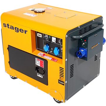 Generator Insonorizat DG 5500S+ATS Diesel Monofazat 4.2kW 3000rpm Pornire Electrica Automatizare