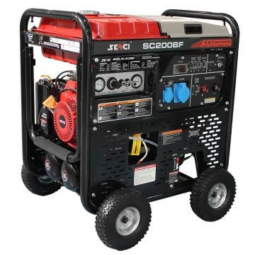Generator curent si sudura, compresor si taietor plasma Senci SC200BF, Multifunctional 4 în 1, max. 7.5 kw, 230V, AVR