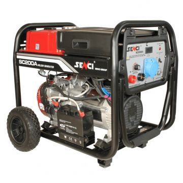 Generator curent si sudura, Senci SC200-A, max. 5.5 kw, 230V, AVR, motor pe benzina