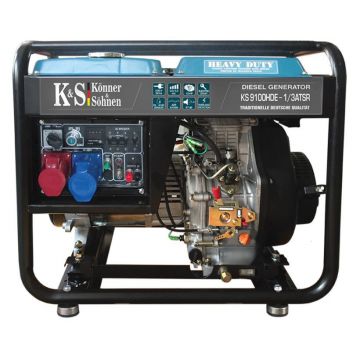 Generator de curent 7.5 kW diesel - Heavy Duty - Konner & Sohnen - KS-9100DE-1/3-HD-ATSR