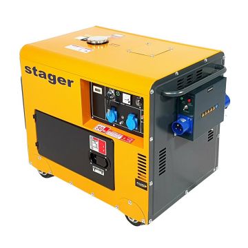 Generator insonorizat Stager DG 5500S+ATS diesel monofazat 4.2kW, 3000rpm, cu automatizare