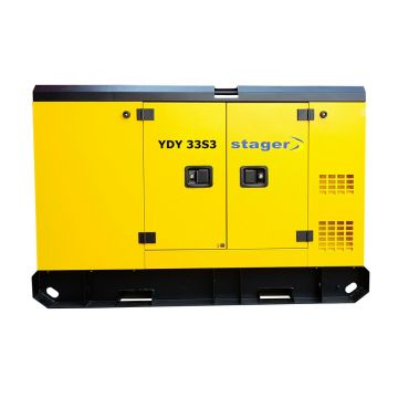Generator insonorizat Stager YDY33S3 diesel trifazat 30kVA, 43A, 1500rpm