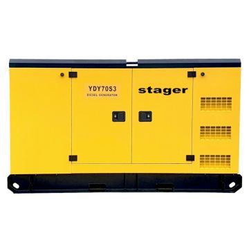 Generator insonorizat Stager YDY70S3 diesel trifazat 62kVA, 89A, 1500rpm