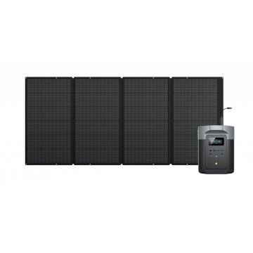 Pachet EcoFlow - Power Station Delta 2 Max + panou solar 400W