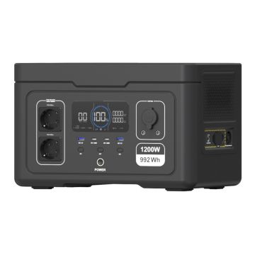 Statie acumulator portabil pentru incarcare electrica LongLife, LiFePO4, Generator Solar Power Station - 1200W, 992Wh - WP-PS1200UPS