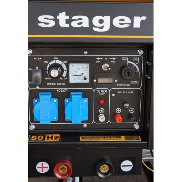 YDE8500EW Generator sudare diesel monofazat 3kVA curent sudare 200A pornire la cheie
