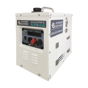 Generator de curent continuu DC 24-27.5V, 1.6 kW, max. 60A - benzina - Konner & Sohnen - KS-24VM-DC