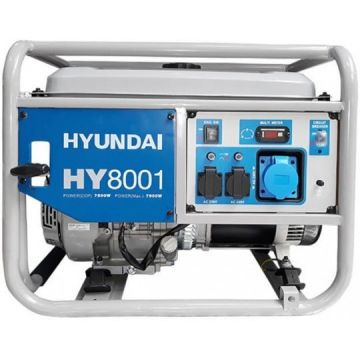 Generator de curent portabil monofazic, 8.0 kW - Hyundai HY8001