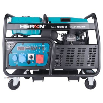 Generator de curent Profesional monofazat si trifazat 12 kW - benzina, 230V / 400V, pornire electrica, AVR - Heron-8896431