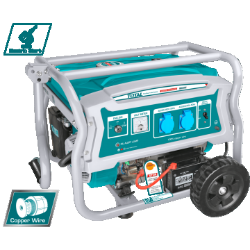 Generator de curent, TOTAL, benzina, 3500W , 7 CP, aprindere la cheie