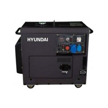 Generator de curent trifazat silentios cu motor diesel, 8 kW - Hyundai DHY8601SE-T