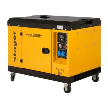Stager YDE15000T Generator insonorizat 12kVA, 48A, 3000rpm, monofazat, diesel, pornire electrica